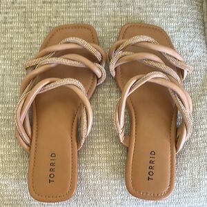 Torrid Tan Wide Width Strappy Sandals